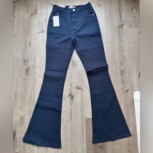 WeWoreWhat True Flare Jeans Navy Stretch Denim Size 24 NWT
